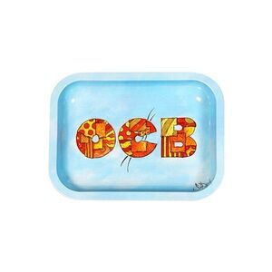 OCB Blue Patchwork Logo Rolling Catch Tray